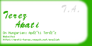 terez apati business card